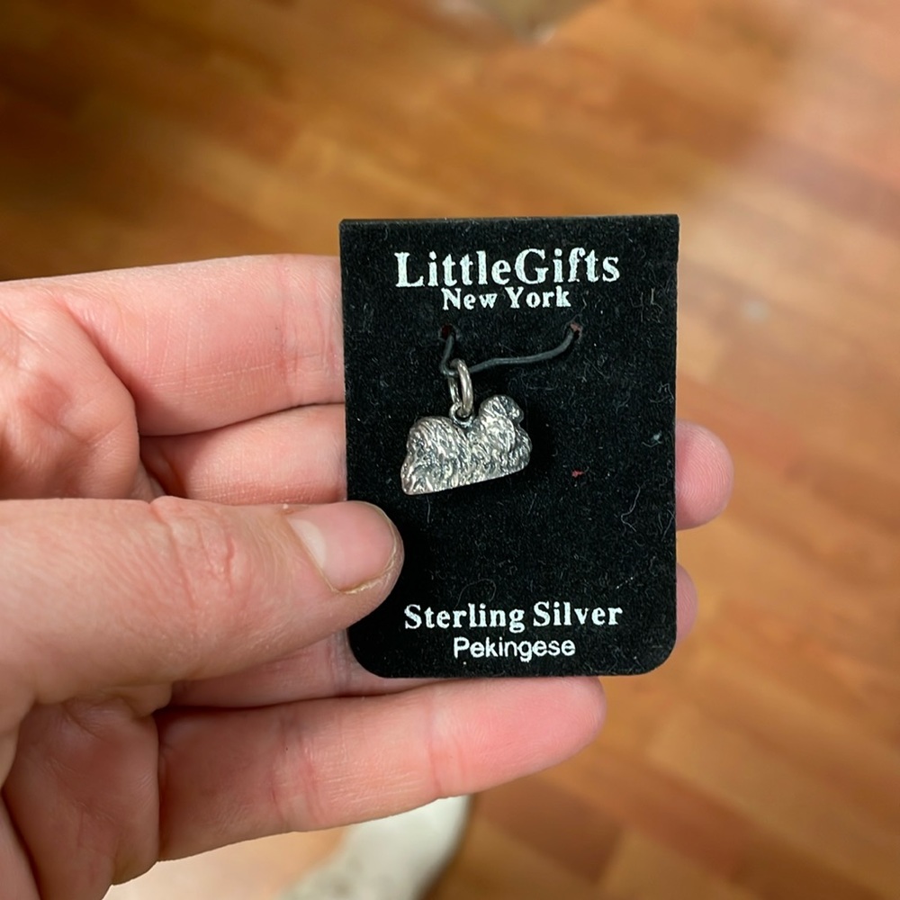 Sterling silver little gifts dog breed charm - Pekingese